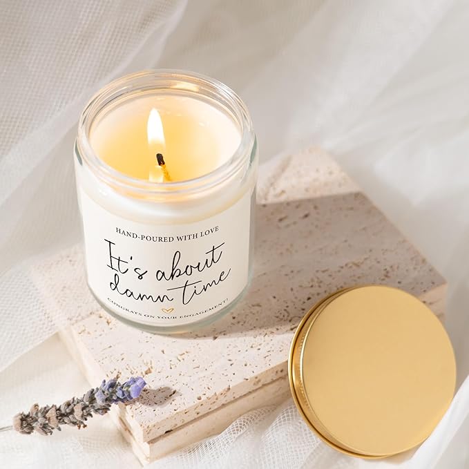 Engagement Gifts for Couples 2026, Bride and Groom, Gift for Newly Engaged Couples, Engagement Gifts for Women, Her, Friend, Best Engaged Wedding Gift for Mr & Mrs - Lavender Scented Candles (7oz)