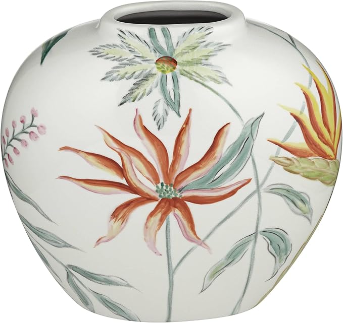 Sensei Red and White 3-Piece Ceramic Vase and Jar Set - Dahlia Studios
