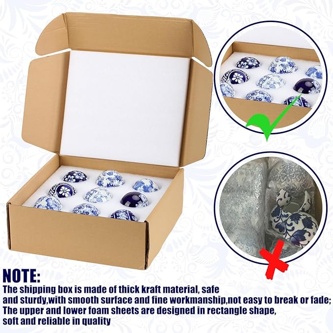 Vesici 9 Pcs Blue and White Porcelain Balls Decorative Chinoiserie Orbs for Centerpiece Bowls China Ceramic Balls Farmhouse Basket Tray Vases Decoration Gifts for Dining Table Holiday(Vintage Style)
