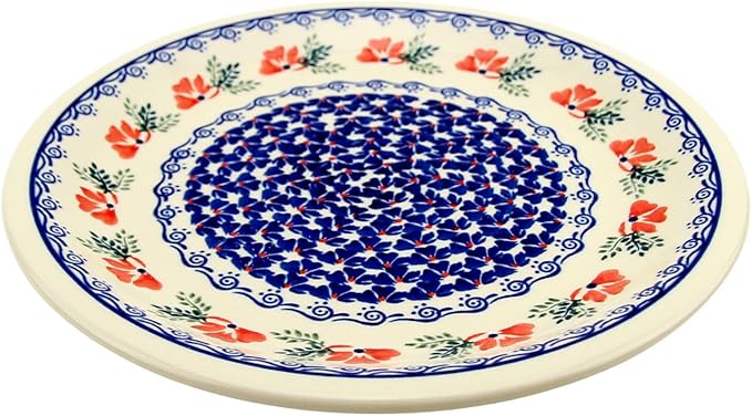 Polish Pottery Market Handmade Dinner Plate 10.75" Diameter by Zaklady Boleslawiec Poland - Dinnerware - Polish Stoneware