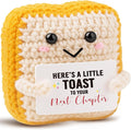 MAMAGIFTREE Crochet Toast New Chapter Gift - Handmade Amigurumi Gifts for Congratulations, Graduation, New Job, Retirement, Farewell - Cute Emotional Support Plush Present for Coworker, Friend