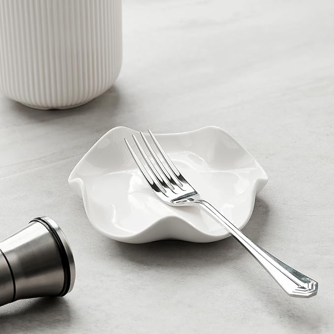 Mfacoy Spoon Rest for Stove Top, 5.3 Inch Ceramic Spoon Holder for Kitchen Counter, Coffee Spoon Holder, Cooking Utensil Rest for Spoons, Ladles, Tong, Heat-Resistant Spoon Rest, Housewarming Gifts