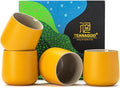 TEANAGOO Japanese Tea Cup, 7.2Oz / 205 ml,Yellow, H18, 4 Pcs/box, Japansese Cups,Chinese Tea Cups, Occupied Japan Tea Cups