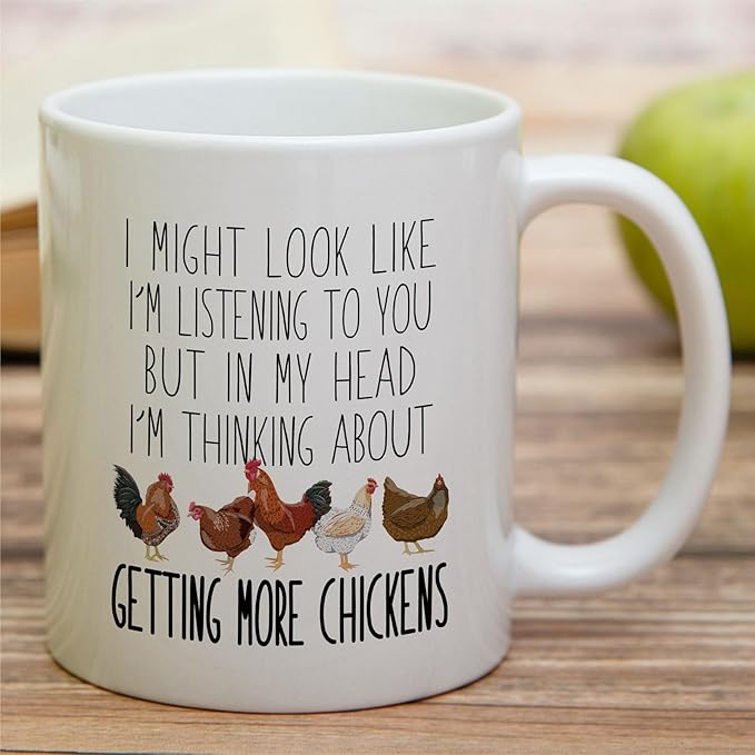 Retreez Funny Chicken Lover Mug - Getting More Chickens Mug - 11 Oz Ceramic Coffee or Tea Cup - Humorous Gift For Backyard Farmers, Poultry Enthusiasts, Chicken Owners - Birthday, Holiday Gift for Dad