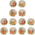 Certified International Harvest Morning Salad/Dessert Plates, Multicolor, Medium Set of 4,(Pack of 3)
