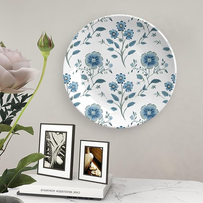 Mughal Flower Vintage Plates for Display Farmhouse Art Decoration Supplies Display Office Holiday Party Decorations Customize Gifts for Men Women Holiday, 6", 7", 9", 10"