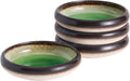 Uaral Japanese Salad Plate,Plates and Bowls Set,Stoneware Dish Set,Appetizer Plates Set of 4,5.5inch,14oz(Crack Green)