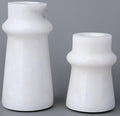Vixdonos Marble Candle Holder Set of 2 Taper Candle Candlestick Mantle Candle Stand for Home Decor,Wedding,Party and Table Centerpieces(White)