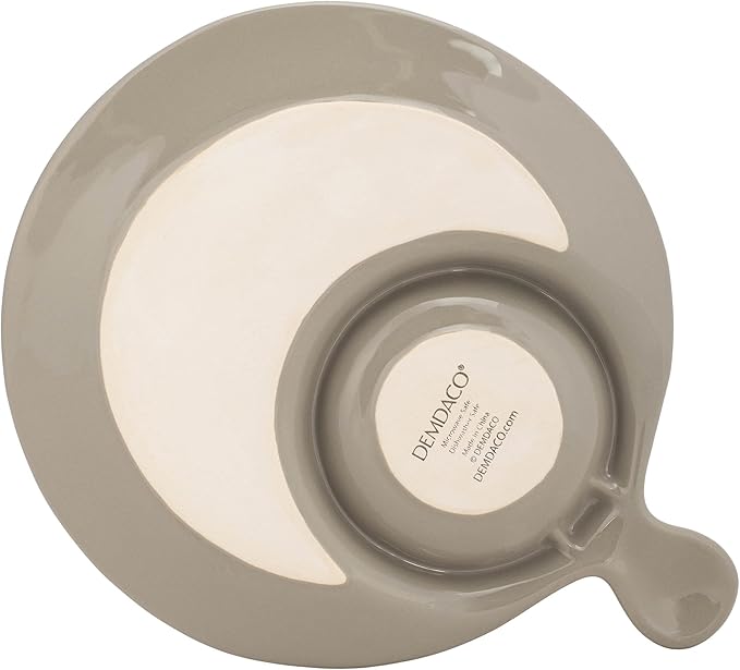 Artisan Divided Dark Grey 9 x 9 Ceramic Stoneware Soup and Sandwich Plate