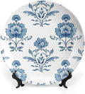 Mughal Flower in Monsoon Vintage Plates of 6", 7", 9", 10", Customize Ceramic Salad Plates, Festival Wedding Decorations Kitchen, Unique Art with Stand