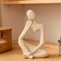 White Thinker Ceramic Flower Vase for Home Decor Modern Cute Boho Vases for Table Room Decor Unique Aesthetic Vase Ceramic Decorative Vases for Centerpieces Birthday Gifts for Women Men