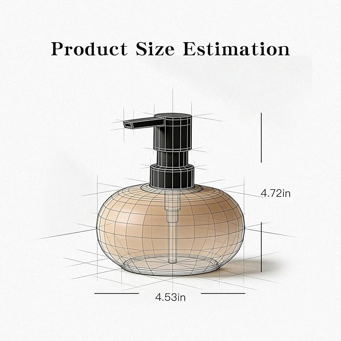 Ceramic Soap Dispenser, Vintage Brown Stone Soap Dispenser for Bathroom Countertop or Kitchen, Designed for Hand Soap, Shampoo, or Conditioner (300ml/10oz)