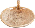 Veemoon Rustic Ceramic Candle Holder Vintage Candle Tray with Handle Small Table Round Candlestick Decorations Organizer for Farmhouse Home Kitchen Table Hotel