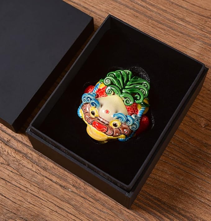 Ceramic Frog Statue Feng Shui Decor Money Toad Good Luck Charms Frog Gifts Decor for Housewarming Congratulatory, Attract Wealth and Good Luck Shelves Home Decor Gifts