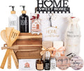 House Warming Gifts New Home, 19pcs New Home Gift Basket For Homeowners, Couple Women Neighbor - Includes Decoration, Kitchenware, Towel, Greeting Card, First Time Home Buyer Gift, Housewarming Gifts