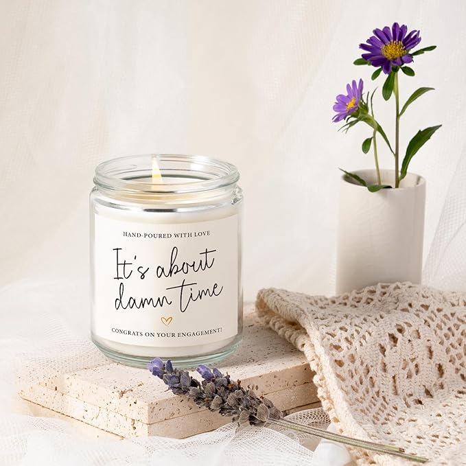 Engagement Gifts for Couples 2026, Bride and Groom, Gift for Newly Engaged Couples, Engagement Gifts for Women, Her, Friend, Best Engaged Wedding Gift for Mr & Mrs - Lavender Scented Candles (7oz)