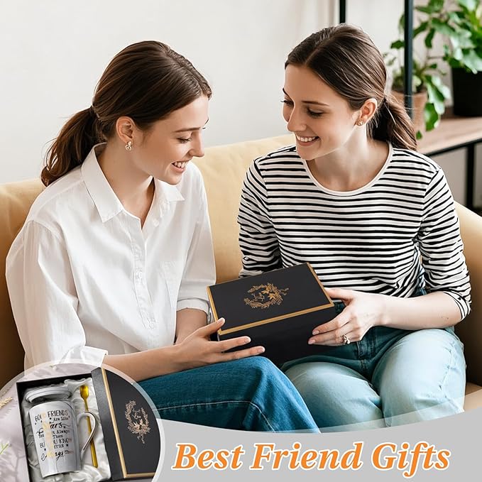 Biching Best Friend Birthday Gifts for Women - Friendship Gifts for Women - Perfect Birthday Present Ideas for Her, Female BFF, Sister - Ceramic Marble Coffee Mug 14 Oz Grey