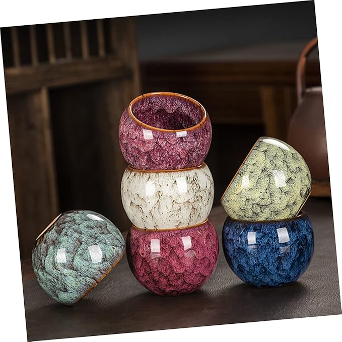 BESPORTBLE Ceramic Teacup Glass Tumblers Rice Cooker Kungfu Tea Cups Gaiwan Teacup Espresso Mugs Ceramic Sake Cups Chinese Water Glasses Household Tea Cup White Vintage Ceramics Storage Cup
