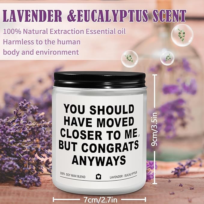 Housewarming Gifts New Home, Best Housewarming Gifts 2026 - Handmade Lavender Scented Candle - New Home Gift Candle Ideas, House Warming Gift for Friends Couple New Homeowner (7oz)