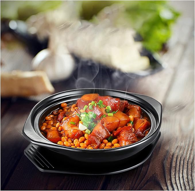 Terracotta Casserole Pot Ceramic Casserole Clay Pot, Korean Stone Pot - Easy to Clean, No Cracking at High Temperature, Simmered Or Stewed Household 770 ML