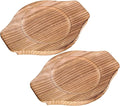 2pcs Korean Stone Bowl Trivet Wooden Trivets for Hot Dishes Hot Pot Base Wood Serving Tray Casserole Ceramic Pot Mat Cup Coasters for Home Restaurant Cooking Soup & Food (Inner Circle: 13.5cm)