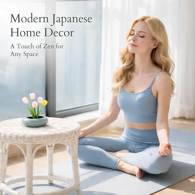Japanese Flower Frog Vase Set – Japanese Artisan Celadon Glaze Flower Vase with Flower Frog, Modern Flower Arrangement Pot for Living Room Decor & Art Supplies, Gift Box for Flower Lover