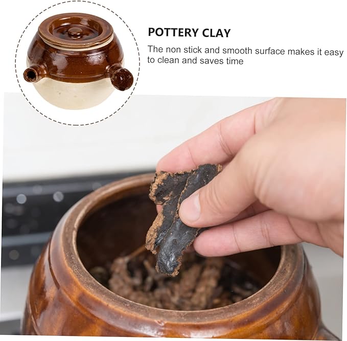 Old Fashioned Medicine Pot Pottery Clay Cooking Pot Traditional Chinese Medicine Cooker Stove Cooking Casserole Medicine Boiling Pot Chinese Medicine Casserole Kitchen Accessory