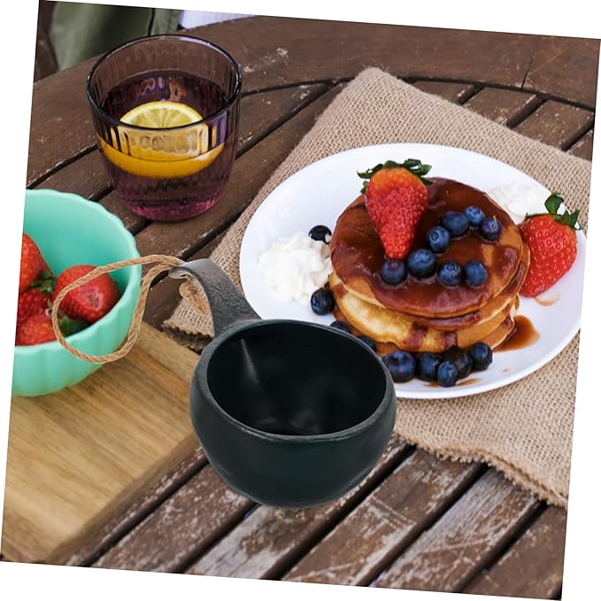 Vintage Ceramic Japanese Bowl Set for Soup and Noodles Large Size with Handle for Outdoor Camping and Gatherings Creative Serving and Water Container