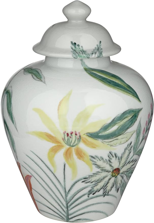 Sensei Red and White 3-Piece Ceramic Vase and Jar Set - Dahlia Studios