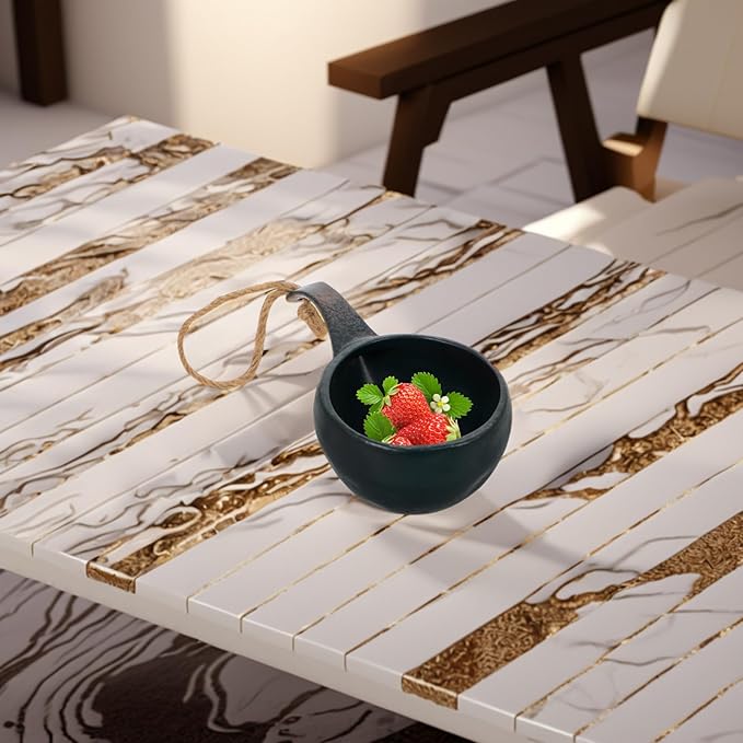 VOSAREA Retro Ceramic Ramen Soup Bowls with Handles Japanese Style Porcelain Serving Bowls for Noodles Snacks and Beverages for Outdoor Dining and Camping