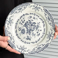 Ceramic Plates,Ceramic Dinner Plates,7.9 Inch Rose Flower Decorative Plates,Salad Dessert Plates,Microwave Oven Dishwasher Safe,Dinner Plates for Salad Pasta Dessert Steak Appetizers