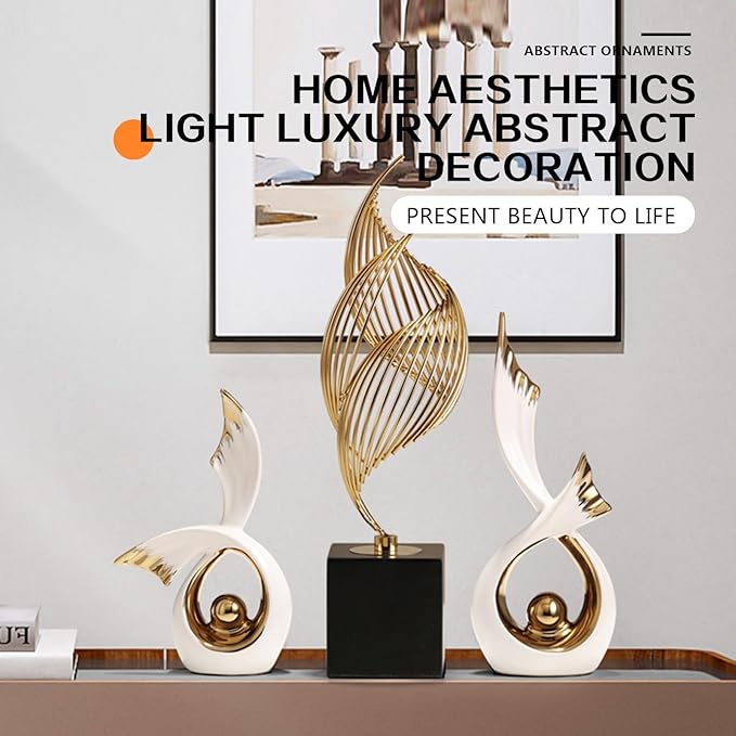 Sculptures Statues Modern Abstract Sculptures Decoration, Ceramic Decorative Sculpture, Statue for Office Decoration, Bedroom, Apartment, Decorative Artistic Living Room