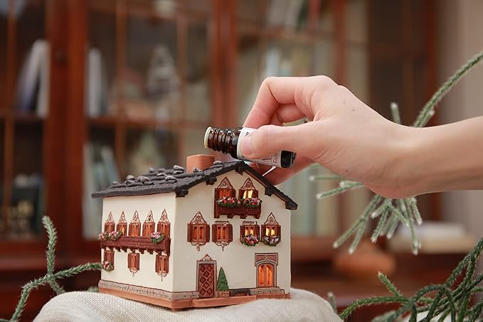 Ceramic Houses and Villages Collection - Tealight Candle Holder Ceramic Art Handmade Collectible Miniature Light House in Garmischpartenkirchen, Bavaria, Germany B265AR*
