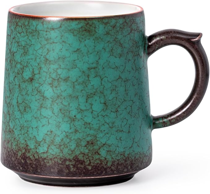 Ceramic Coffee Mug 15oz – Unique Artisan Ceramic Mug with Ergonomic Handle, Modern Coffee Cup for Home & Office, Premium Gift Mug for Yourself & Loved Ones
