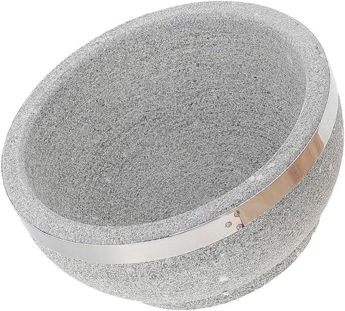 Multipurpose Korean Stone Pot for Cooking Bibimbap and Soups Natural Material Heat Retaining Design for Family Meals