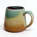 Handcrafted Ceramic Coffee Mug, 16 oz Unique Reactive Glaze Stoneware Mug, One-of-a-Kind Artisan Pottery Tea Cup, Tapered Anti-Slosh Design for Heat Retention, Gift Ready Packaging for Home Office