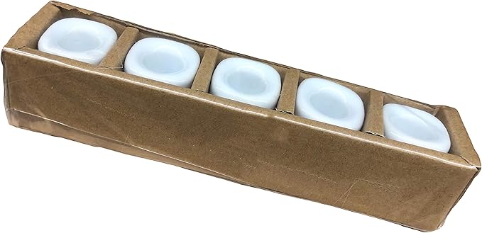 Clarity & Muse 5 Pcs Ceramic Chime Ritual Spell Candle Holders - White