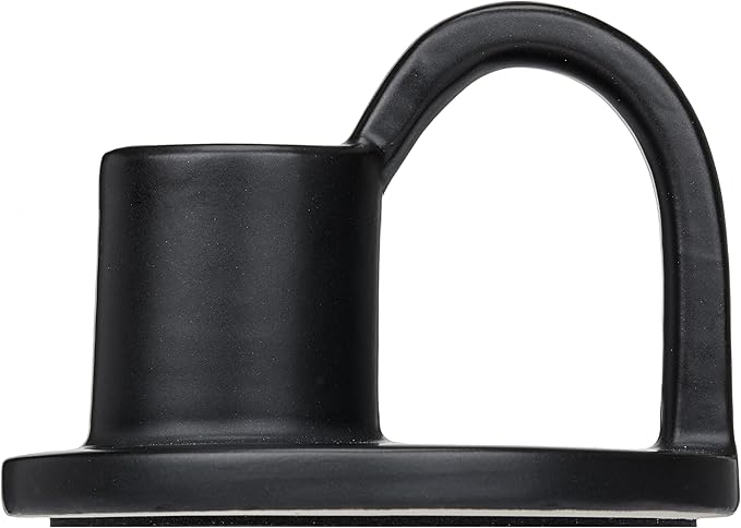 Ceramic Taper Candle Holders with Handle (Set of 2) – Tall Candlestick Holders for Table Decor Centerpieces, Rustic Home Décor, and Dinner Table Styling Matte Black