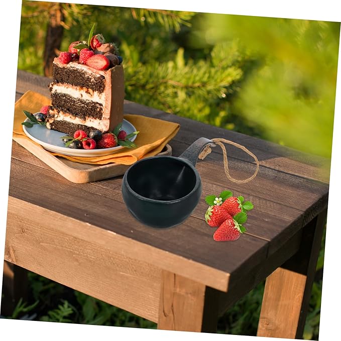 PRETYZOOM Japanese Vintage Ceramic Mug Soup Bowl Handles Aesthetic Tea Cup for Camping