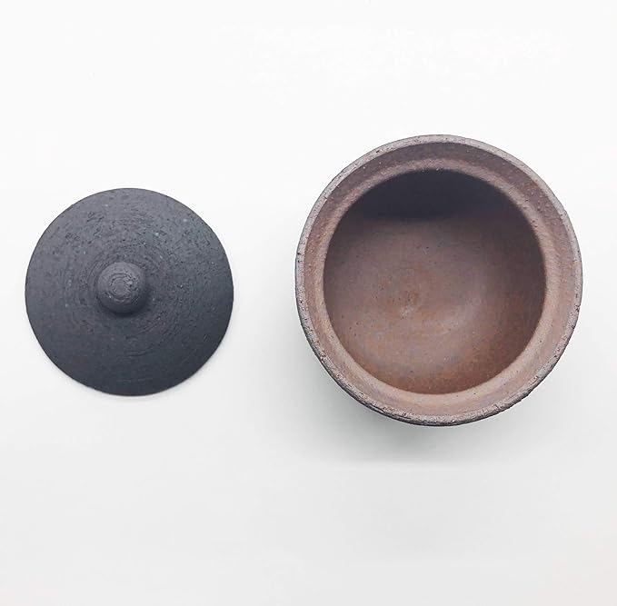Hechimon MR-3-3537 Shigaraki Ware Absorbs Moisture and Maintains Smooth Salt Pot, Large, Black, Canister, Ceramic, Storage Container, Salt Container, Made in Japan