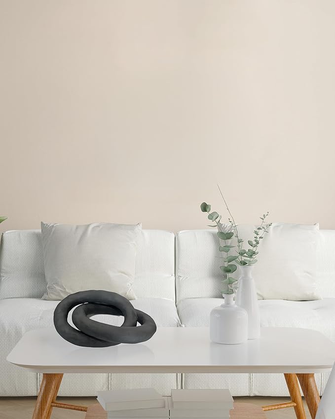 UPWOIGH Black Knot Inspired Modern Ceramic Decor,Large Minimalist Sculptures Coffee Table Decor, Big Boho Ceramic Link Chain Decorative,Statues Home Décor for Living Room,1Pack Gift