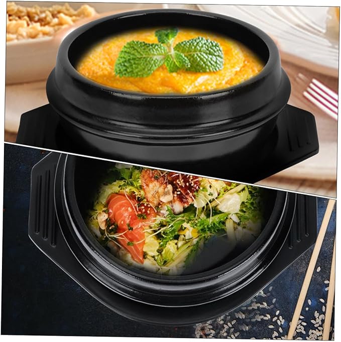Garneck Korean Stone Pot Ceramic Casserole Soup Rice Bibimbap Cooking Pot Chinese