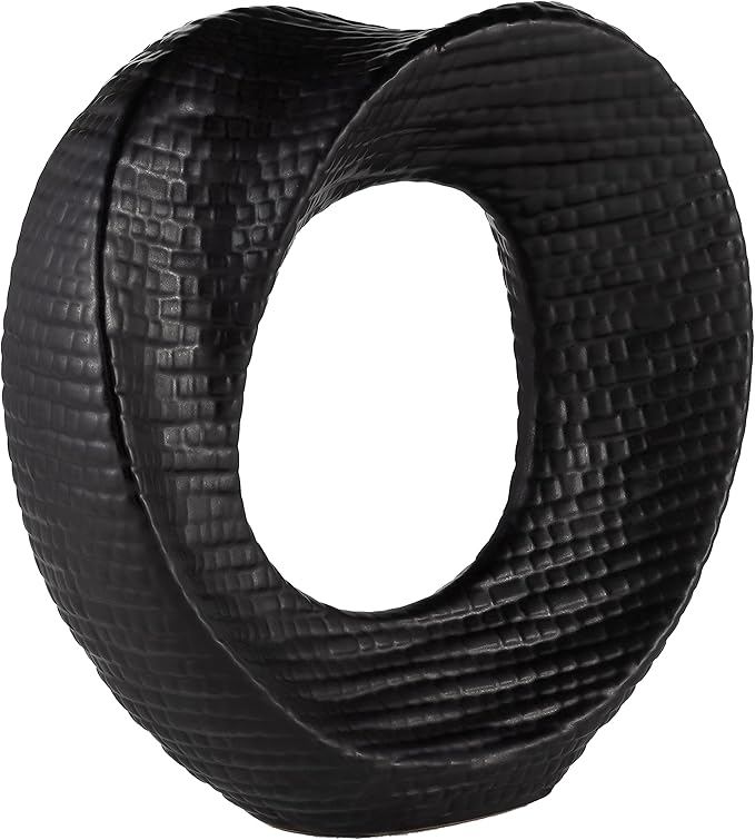 Decorative Home Decor Sculpture – Bathroom Accessory, Office and Room Decor Statement Piece – Modern Statue Accent for Living Room Decor, Bookself, Coffee Table or Artful Ornaments – 10" Black