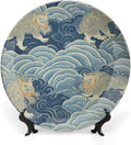 Blue Tibet Tiger Fashion Plates for Display Wedding Home Supplies Household Display Holiday Party Decorations Customize Gifts for Men Women Wedding, 6", 7", 9", 10"