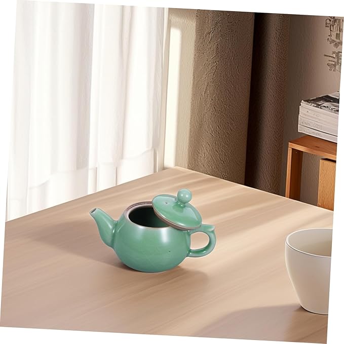 Garneck Artisan Crafted Ceramic Teapot and Cups Chinese Kung Fu Tea Set Porcelain Tea Brewing Set Traditional Home Decor