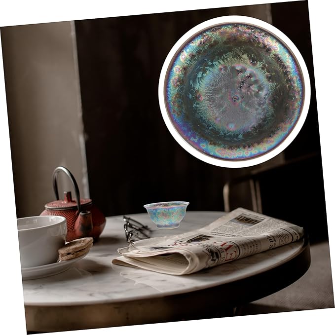 Ceramic Colorful Peacock Teacup Gongfu Tea Bowl for Tea Lovers Unique Artisan Teaware Home Office Use Safe and Eco-friendly Material