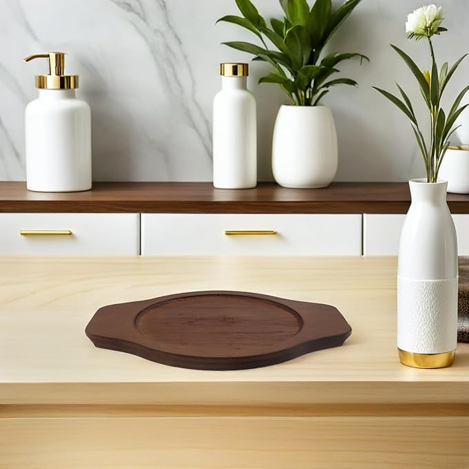 Korean Stone Bowl Wood Base: Anti-Scalding Pot Holder Base - Kitchen Counter Trivet Stone Bowl Mats for Bibimbap Casserole Pot Tableware Protection Kitchen