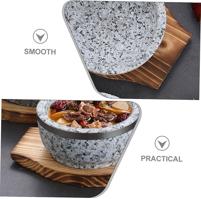 Korean Stone Bowl Mat Pot Holder Wooden Casserole Mat Heat Insulation Scratch-Resistant Reusable Diameter