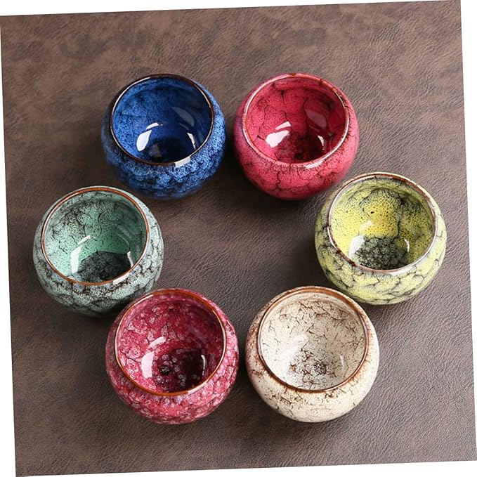 BESPORTBLE Ceramic Teacup Japanese Sake Cup Antique Tea Cup Asian Tea Cups Cover Water Tumbler Latte Cups Juice Cups Drinking Mugs Kungfu Tea Cups Handleless Ceramic Cup Simple Ceramics Glass