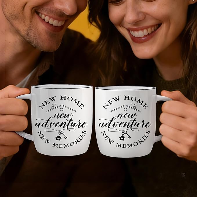 New Home House Warming Gifts, New Home Gift Ideas for Women Men Couple, Housewarming Closing Unique Gift for House Buyers, First Apartment Essentials Ceramic Coffee Mug13oz Est -67